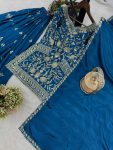 BOLLYWOOD CHINON SILK EMBROIDERY AND SEQUENCE WORK TOP PALAZZO WITH DUPATTTA WEDDING WEAR WHOLESALE PRICE ETHNIC GARMENT (2)