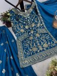 BOLLYWOOD CHINON SILK EMBROIDERY AND SEQUENCE WORK TOP PALAZZO WITH DUPATTTA WEDDING WEAR WHOLESALE PRICE ETHNIC GARMENT (2)