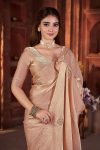 BOLLYWOOD FENDY SATIN SILK BEADS & PIPE HAND WORK BUTTA SAREE WITH UNSTITCHED BLOUSE PARTY WEAR WHOLESALE PRICE ETHNIC GARMENT (32)