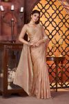 BOLLYWOOD FENDY SATIN SILK BEADS & PIPE HAND WORK BUTTA SAREE WITH UNSTITCHED BLOUSE PARTY WEAR WHOLESALE PRICE ETHNIC GARMENT (32)