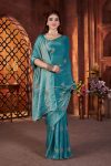 BOLLYWOOD FENDY SATIN SILK BEADS & PIPE HAND WORK BUTTA SAREE WITH UNSTITCHED BLOUSE PARTY WEAR WHOLESALE PRICE ETHNIC GARMENT (38)