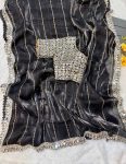 BOLLYWOOD JIMMY CHOO SEQUENCE AND REAL MIRROR BORDER WORK SAREE WITH STITCHED BLOUSE BRIDAL WEAR WHOLESALE PRICE ETHNIC GARMENT (1)