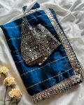 BOLLYWOOD JIMMY CHOO SEQUENCE AND REAL MIRROR BORDER WORK SAREE WITH STITCHED BLOUSE BRIDAL WEAR WHOLESALE PRICE ETHNIC GARMENT (13)
