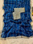 BOLLYWOOD JIMMY CHOO SEQUENCE AND REAL MIRROR BORDER WORK SAREE WITH STITCHED BLOUSE BRIDAL WEAR WHOLESALE PRICE ETHNIC GARMENT (13)