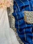 BOLLYWOOD JIMMY CHOO SEQUENCE AND REAL MIRROR BORDER WORK SAREE WITH STITCHED BLOUSE BRIDAL WEAR WHOLESALE PRICE ETHNIC GARMENT (13)