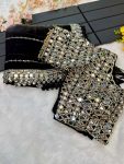 BOLLYWOOD JIMMY CHOO SEQUENCE AND REAL MIRROR BORDER WORK SAREE WITH STITCHED BLOUSE BRIDAL WEAR WHOLESALE PRICE ETHNIC GARMENT (1)