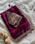 BOLLYWOOD JIMMY CHOO SEQUENCE AND REAL MIRROR BORDER WORK SAREE WITH STITCHED BLOUSE BRIDAL WEAR WHOLESALE PRICE ETHNIC GARMENT (8)