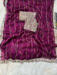 BOLLYWOOD JIMMY CHOO SEQUENCE AND REAL MIRROR BORDER WORK SAREE WITH STITCHED BLOUSE BRIDAL WEAR WHOLESALE PRICE ETHNIC GARMENT (8)