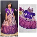 DESIGNER BANARASI SILK WEAVING ZARI WORK KID’S GOWN WITH KOTI WEDDING WEAR WHOLESALE PRICE ETHNIC GARMENT (14)