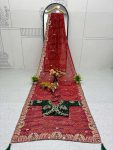 DESIGNER BANDHEJ PITHA & GOTA PATI WORK SAREE WITH UNSTITCHED BLOUSE BRIDAL WEAR WHOLESALE PRICE ETHNIC GARMENT (8)