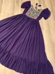 DESIGNER BLOOMING BEADS AND SEQUENCE MULTI THREADED EMBROIDERY WORK GOWN FESTIVE WEAR WHOLESALE PRICE ETHNIC GARMENT (11)