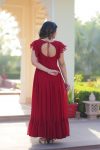 DESIGNER BLOOMING BEADS AND SEQUENCE MULTI THREADED EMBROIDERY WORK GOWN FESTIVE WEAR WHOLESALE PRICE ETHNIC GARMENT (3)