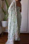 DESIGNER BUTTERFLY NET EMBROIDERY WITH STONE WORK SAREE WITH UNSTITCHED BLOUSE PARTY WEAR WHOLESALE PRICE ETHNIC GARMENT (39)