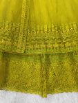 DESIGNER BUTTERFLY NET THREAD WITH SEQUENCE WORK KEDIYA STYLE TOP BLOUSE LEHENGA WITH DUPATTA PARTY WEAR WHOLESALE PRICE ETHNIC GARMENT (2)