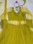 DESIGNER BUTTERFLY NET THREAD WITH SEQUENCE WORK KEDIYA STYLE TOP BLOUSE LEHENGA WITH DUPATTA PARTY WEAR WHOLESALE PRICE ETHNIC GARMENT (2)