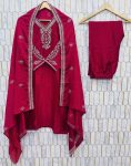 DESIGNER CHINON EMBROIDERY CODING DORI WORK TOP BOTTOM WITH DUPATTA FESTIVE WEAR WHOLESALE PRICE ETHNIC GARMENT (4)