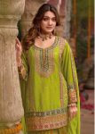 DESIGNER CHINON SILK CHAIN SEQUENCE WITH REAL MIRROR HAND WORK TOP SHARARA WITH DUPATTA WEDDING WEAR WHOLESALE PRICE ETHNIC GARMENT (46)
