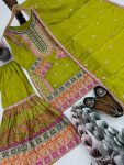 DESIGNER CHINON SILK CHAIN SEQUENCE WITH REAL MIRROR HAND WORK TOP SHARARA WITH DUPATTA WEDDING WEAR WHOLESALE PRICE ETHNIC GARMENT (46)