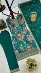 DESIGNER CHINON SILK DIGITAL PRINT WITH EMBROIDERY SEQUENCE CODING WORK TOP BOTTOM WITH DUPATTA FESTIVE WEAR WHOLESALE PRICE ETHNIC GARMENT (10)