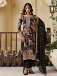 DESIGNER CHINON SILK DIGITAL PRINT WITH EMBROIDERY SEQUENCE CODING WORK TOP BOTTOM WITH DUPATTA FESTIVE WEAR WHOLESALE PRICE ETHNIC GARMENT (18)