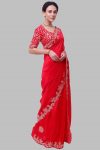 DESIGNER CHINON SILK EMBROIDERY CODING MULTI TREADS & SEQUENCE WORK FESTIVE WEAR WHOLESALE PRICE ETHNIC GARMENT (11)