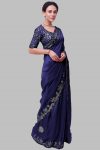 DESIGNER CHINON SILK EMBROIDERY CODING MULTI TREADS & SEQUENCE WORK FESTIVE WEAR WHOLESALE PRICE ETHNIC GARMENT (2)