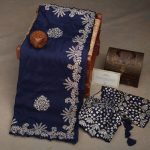 DESIGNER CHINON SILK EMBROIDERY CODING MULTI TREADS & SEQUENCE WORK FESTIVE WEAR WHOLESALE PRICE ETHNIC GARMENT (2)