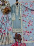 DESIGNER CHINON SILK EMBROIDERY SEQUENCE & CODING DORI WORK TOP PALAZZO WITH DUPATTA WEDDING WEAR WHOLESALE PRICE ETHNIC GARMENT (10)