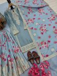 DESIGNER CHINON SILK EMBROIDERY SEQUENCE & CODING DORI WORK TOP PALAZZO WITH DUPATTA WEDDING WEAR WHOLESALE PRICE ETHNIC GARMENT (10)