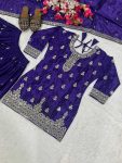 DESIGNER CHINON SILK SEQUENCE EMBROIDERY WORK TOP PALAZZO WITH DUPATTA FESTIVE WEAR WHOLESALE PRICE ETHNIC GARMENT (12)