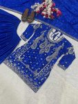 DESIGNER CHINON SILK SEQUENCE EMBROIDERY WORK TOP PALAZZO WITH DUPATTA FESTIVE WEAR WHOLESALE PRICE ETHNIC GARMENT (2)
