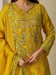 DESIGNER CHINON SILK SEQUENCE EMBROIDERY WORK TOP PALAZZO WITH DUPATTA WEDDING WEAR WHOLESALE PRICE ETHNIC GARMENT (2)