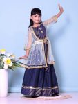 DESIGNER COTTON JACQUARD WEAVING LACE BORDER WORK KID’S LEHENGA CHOLI WITH KOTI PARTY WEAR WHOLESALE PRICE ETHNIC GARMENT (24)