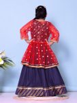DESIGNER COTTON JACQUARD WEAVING LACE BORDER WORK KID’S LEHENGA CHOLI WITH KOTI PARTY WEAR WHOLESALE PRICE ETHNIC GARMENT (13)