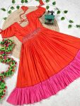 DESIGNER COTTON MAGGAM WORK ONE PIECE CASAUL WEAR WHOLESALE PRICE ETHNIC GARMENT (21)