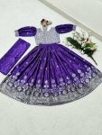 DESIGNER COTTON SILK SEQUENCE EMBROIDEREY WORK KID’S LEHENGA CHOLI WITH DUPATTA WEDDING WEAR WHOLESALE PRICE ETHNIC GARMENT (8)