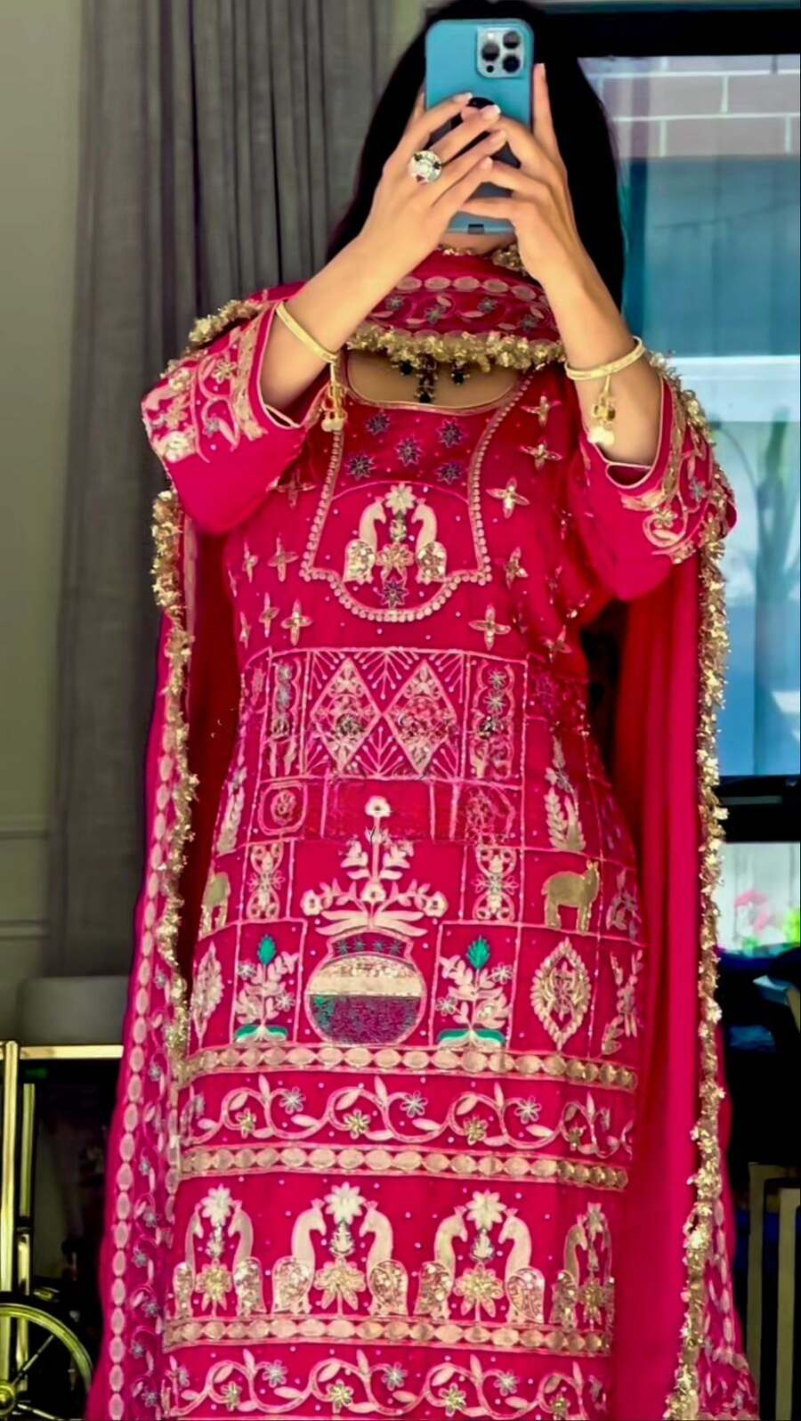 DESIGNER CREPE EMBROIDERY SEQUENCE WORK TOP PATIYALA WITH DUPATTA FESTIVE WEAR WHOLESALE PRICE ETHNIC GARMENT (16)