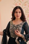 DESIGNER FAUX BLOOMING EMBROIDERY ZARI SEQUENCE WORK GOWN WITH DUPATTA PARTY WEAR WHOLESALE PRICE ETHNIC GARMENT (6)