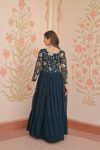 DESIGNER FAUX BLOOMING SEQUENCE & ZARI EMBROIDERY WORK GOWN FESTIVE WEAR WHOLESALE PRICE ETHNIC GARMENT (14)