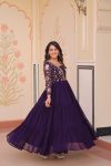 DESIGNER FAUX BLOOMING SEQUENCE & ZARI EMBROIDERY WORK GOWN FESTIVE WEAR WHOLESALE PRICE ETHNIC GARMENT (4)