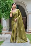 DESIGNER FENDY SILK DIAMOND WORK SAREE WITH UNSTITCHED BLOUSE PARTY WEAR WHOLESALE PRICE EHNIC GARMENT (4)