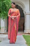 DESIGNER FENDY SILK DIAMOND WORK SAREE WITH UNSTITCHED BLOUSE PARTY WEAR WHOLESALE PRICE EHNIC GARMENT (5)