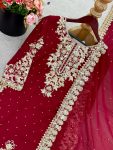 DESIGNER GEORGETTE CODING SEQUENCE AND MOTI WORK TOP PALAZZO WITH DUPATTA WEDDING WEAR WHOLESALE PRICE ETHNIC GARMENT (2)