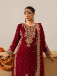 DESIGNER GEORGETTE CODING SEQUENCE AND MOTI WORK TOP PALAZZO WITH DUPATTA WEDDING WEAR WHOLESALE PRICE ETHNIC GARMENT (2)