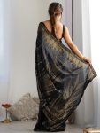 DESIGNER GEORGETTE EMBROIDERY SEQUENCE WORK SAREE WITH UNSTITCHED BLOUSE PARTY WEAR WHOLESALE PRICE ETHNIC GARMENT (8)