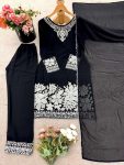 DESIGNER GEORGETTE EMBROIDERY SEQUENCE WORK TOP BOTTOM WITH DUPATTA PARTY WEAR WHOLESALE PRICE ETHNIC GARMENT (14)