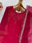 DESIGNER GEORGETTE EMBROIDERY SEQUENCE WORK TOP PALAZZO WITH DUPATTA PARTY WEAR WHOLESALE PRICE ETHNIC GARMENT (5)