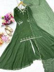 DESIGNER GEORGETTE EMBROIDERY SEQUENCE WORK TOP PALAZZO WITH DUPATTA WEDDING WEAR WHOLESALE PRICE ETHNIC GARMENT (22)