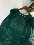 DESIGNER GEORGETTE EMBROIDERY WORK TOP BOTTOM WITH DUPATTA OFFICE WEAR WHOLESALE PRICE ETHNIC GARMENT (2)