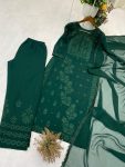 DESIGNER GEORGETTE EMBROIDERY WORK TOP BOTTOM WITH DUPATTA OFFICE WEAR WHOLESALE PRICE ETHNIC GARMENT (2)